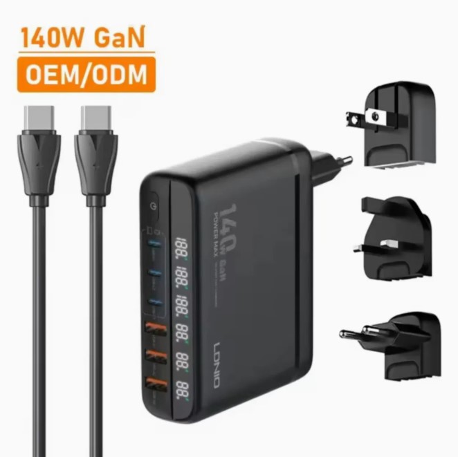 LDNIO A6140C 140W Super-Fast Charging Station with LED Display Mobile Phone Charger